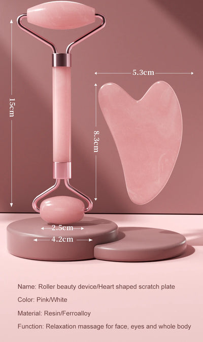 Gemstone Facial Roller & Gua Sha Set