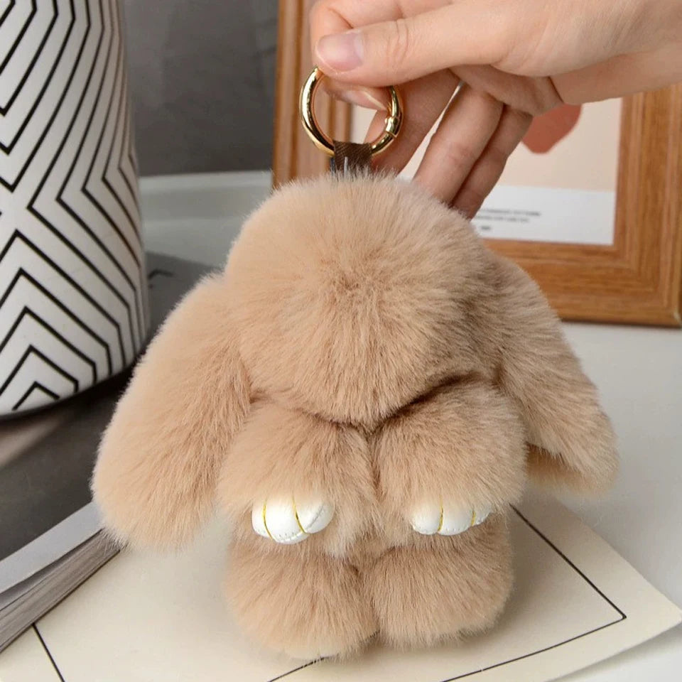 Fluffy Bunny Keychain