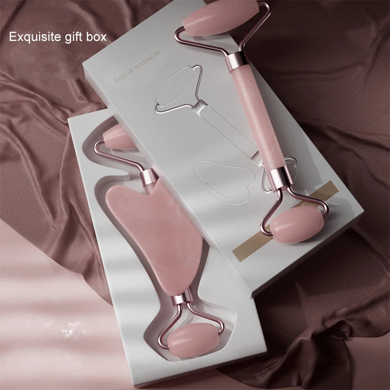 Gemstone Facial Roller & Gua Sha Set