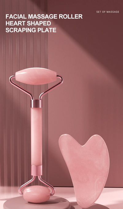 Gemstone Facial Roller & Gua Sha Set