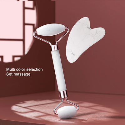 Gemstone Facial Roller & Gua Sha Set