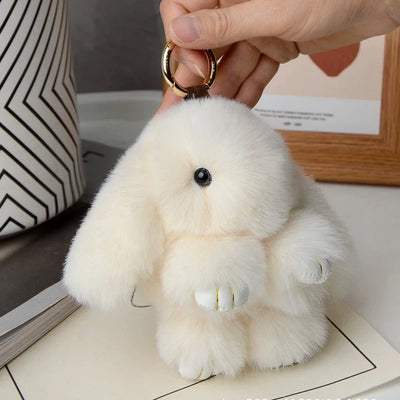 Fluffy Bunny Keychain