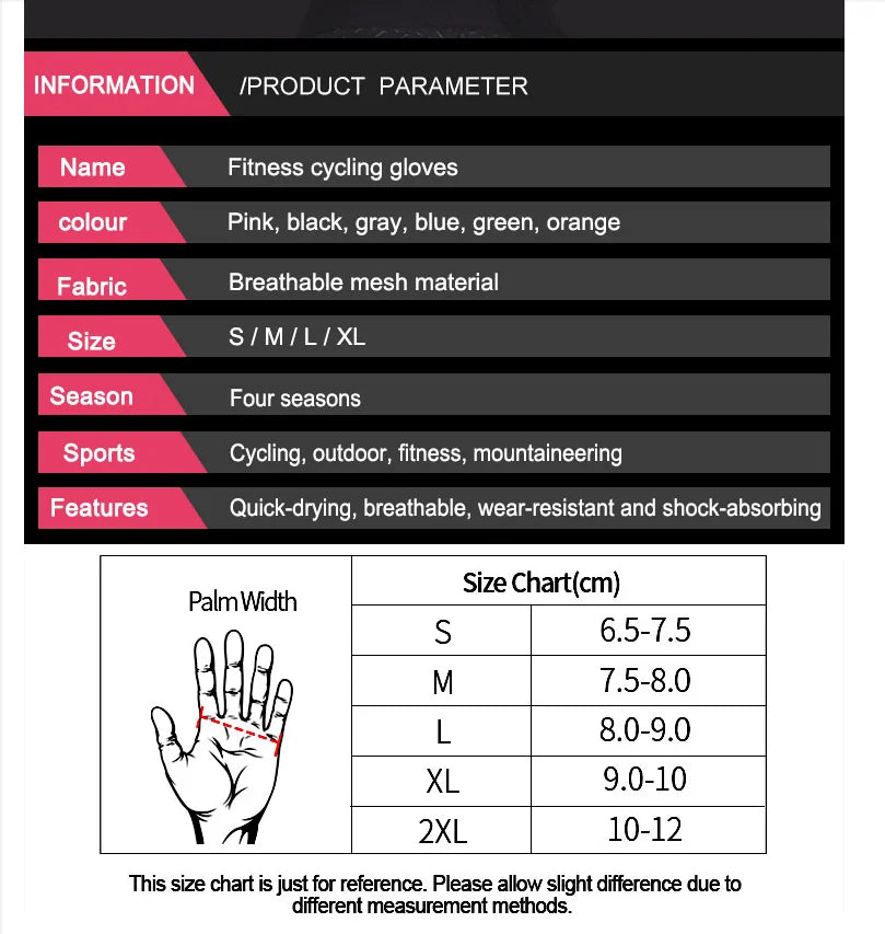Gym Gloves Fitness Training Fingerless