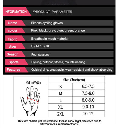 Gym Gloves Fitness Training Fingerless