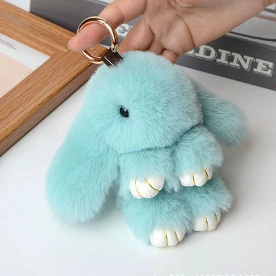 Fluffy Bunny Keychain
