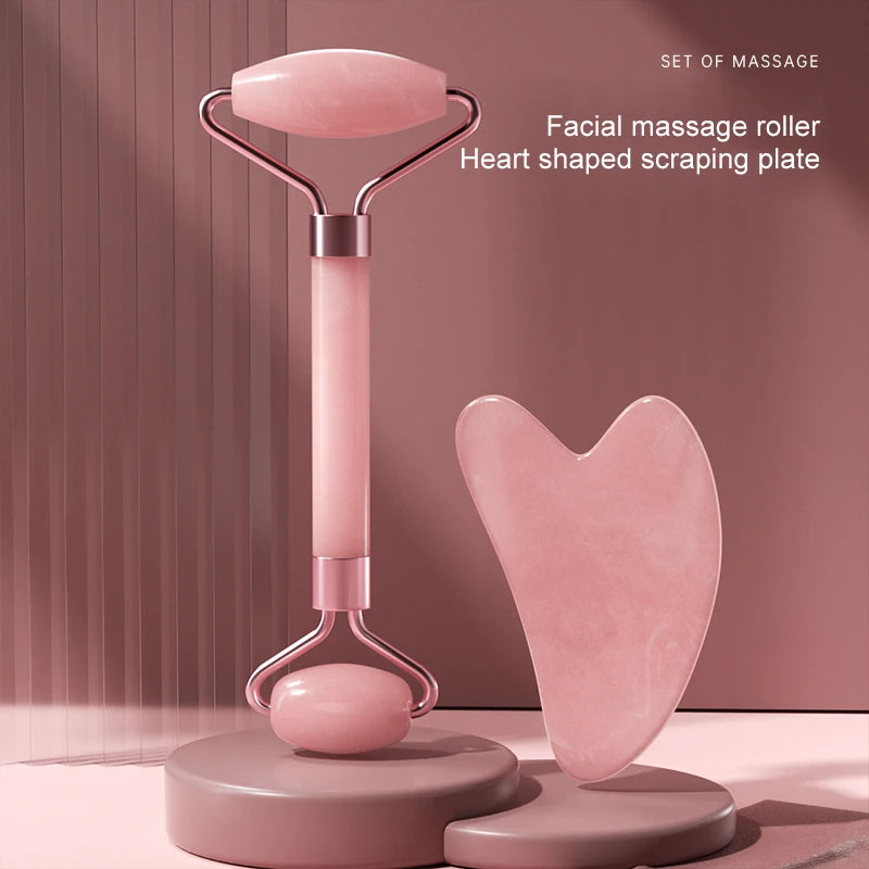 Gemstone Facial Roller & Gua Sha Set