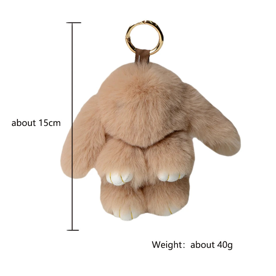 Fluffy Bunny Keychain