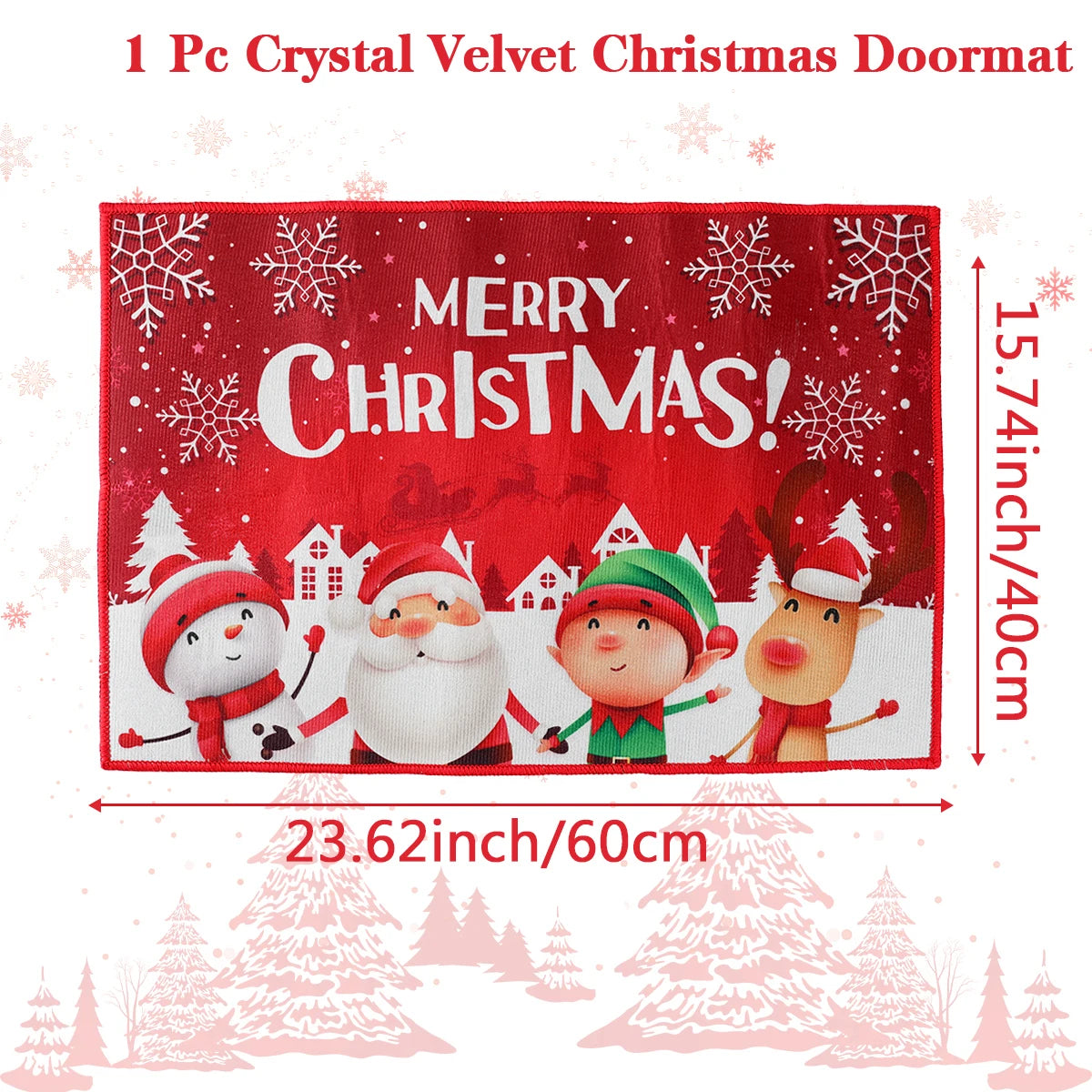 Merry Christmas Outdoor Carpet