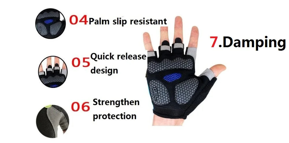Gym Gloves Fitness Training Fingerless