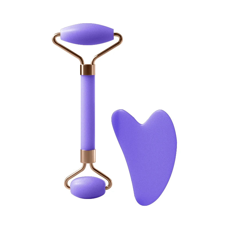 Gemstone Facial Roller & Gua Sha Set