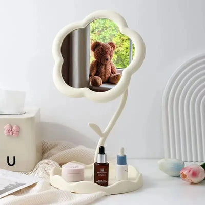 Cute Flower-Shaped Makeup Mirror